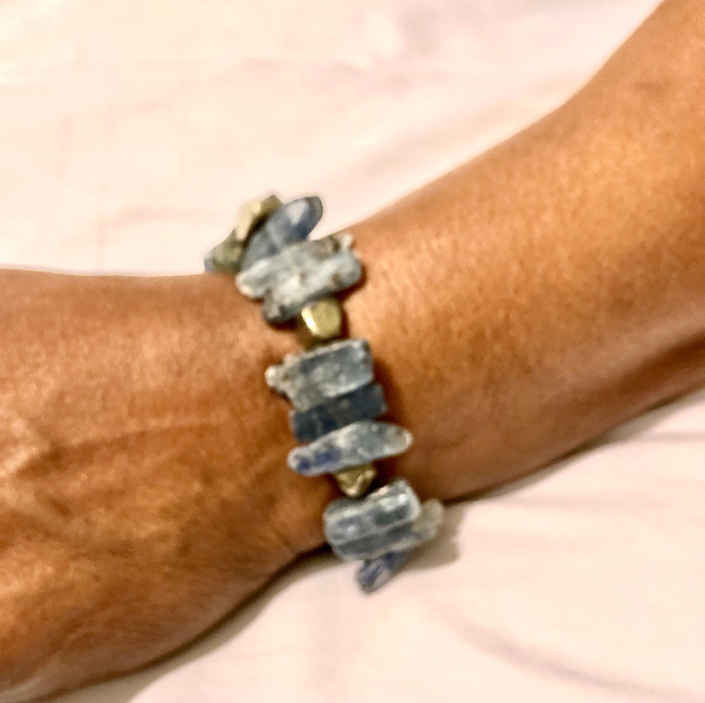 Peaceful Truth Peacemaker - Kyanite Bracelet with Sterling beads