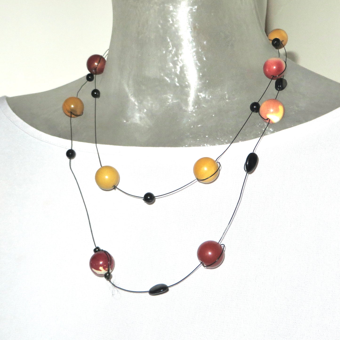 Peaceful Sharing Confidence Natural Mookaite Crystal Necklace