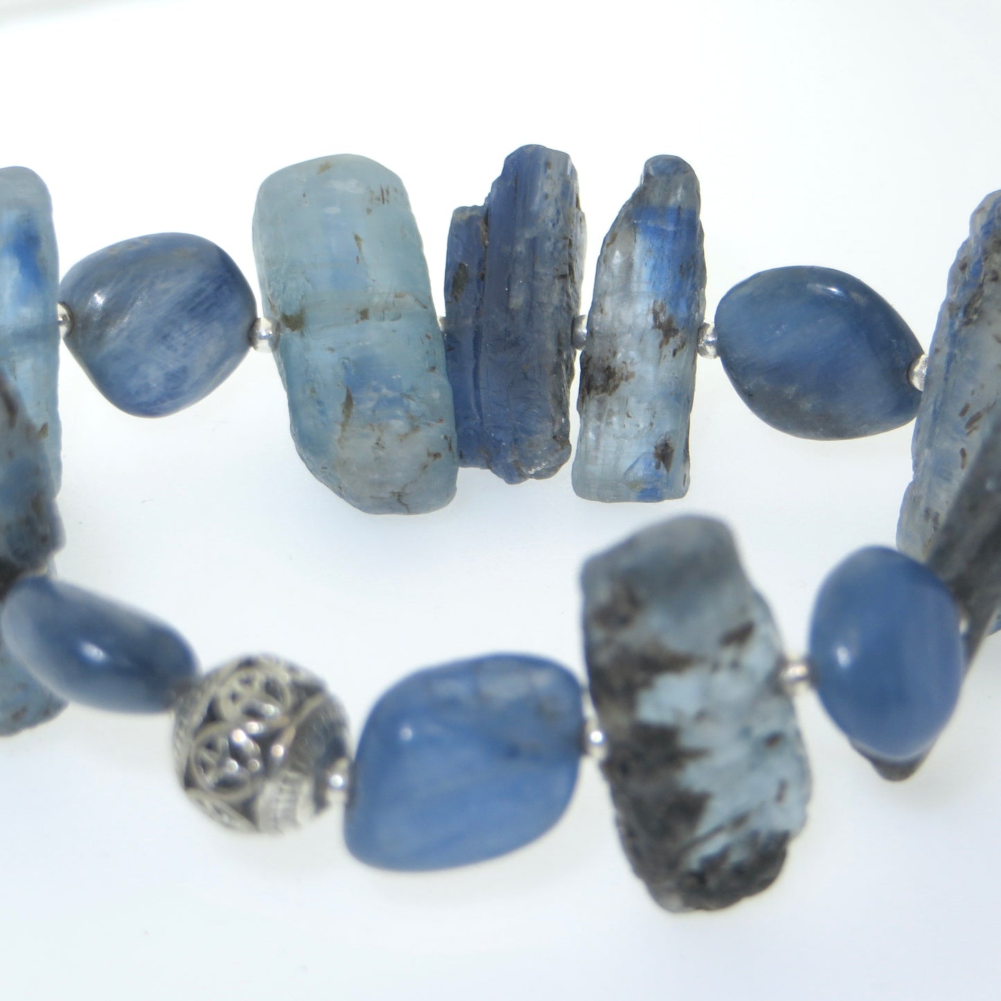 Peaceful Truth Peacemaker - Kyanite Bracelet with Sterling beads